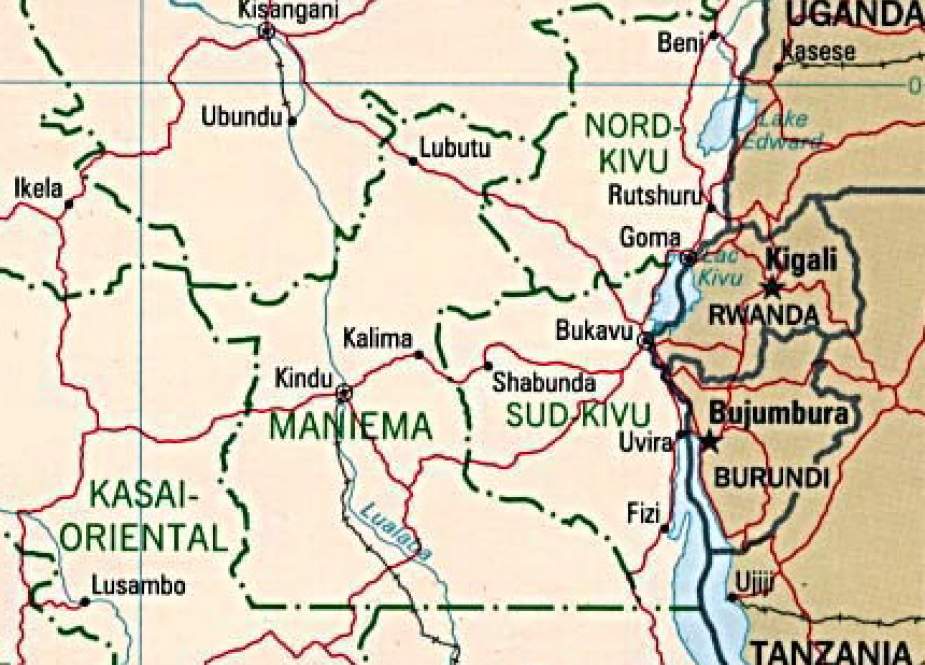DRC Timur-tengah, menunjukkan Kivu (Wikipedia)