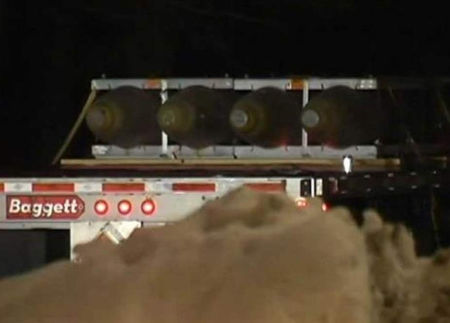 A semi-truck carrying 16 US military missiles crashed in Idaho, March 8, 2019. (Photo by KXLY/CNN)