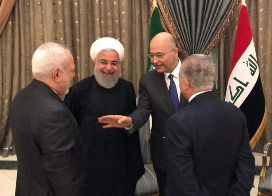 توئیت ظریف از توافقات ایران و عراق در اولین روز سفر روحانی به بغداد