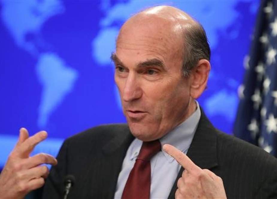 US Special Representative for Venezuela Elliott Abrams briefs the media on the current situation in the country, in the briefing room at the Department of State,on March 8, 2019 in Washington, DC. (Photo by AFP)