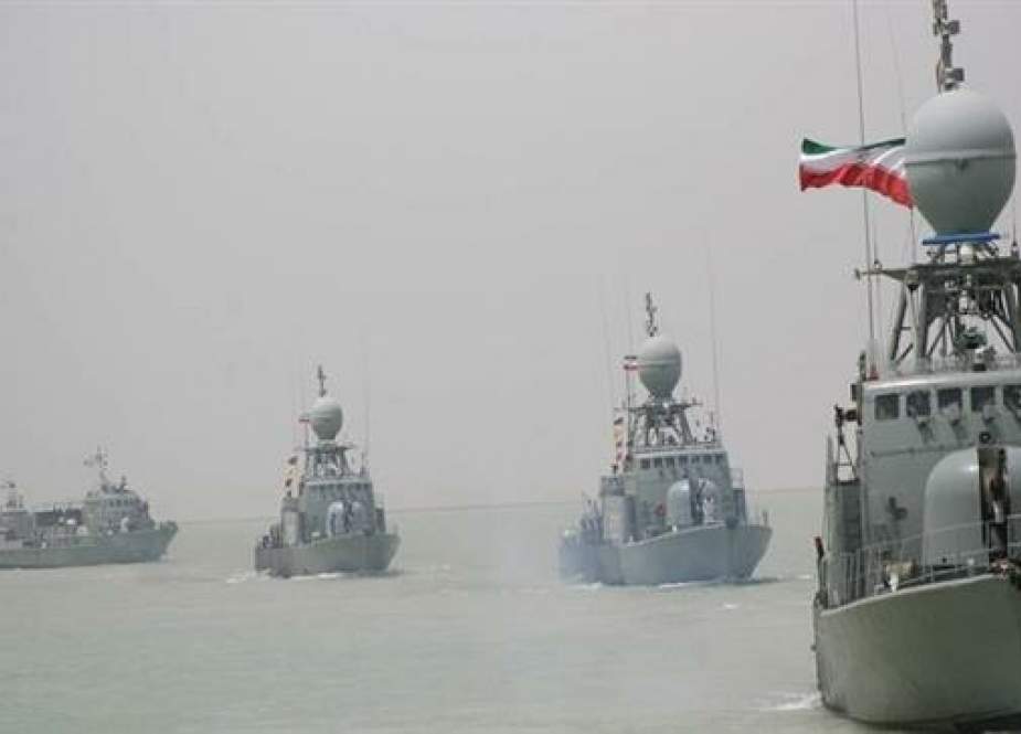 An undated picture shows the Iranian Navy’s 60th naval group on an international mission. (File, by Tasnim news agency)