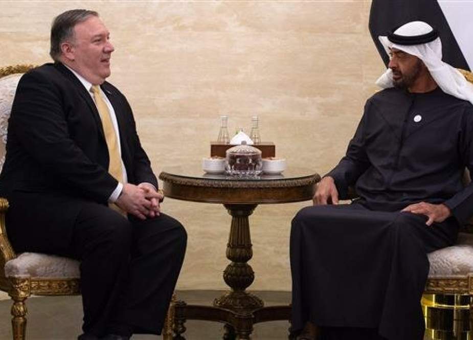 US Secretary of State Mike Pompeo and Abu Dhabi Crown Prince Mohammed bin Zayed al-Nahyan meet in the UAE capital. (Photo by AFP)