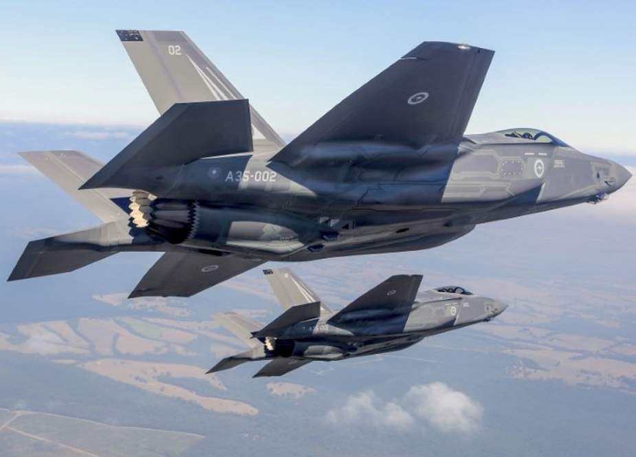 This US Navy photo obtained February 28, 2019 shows two F-35 stealth fighter jets.