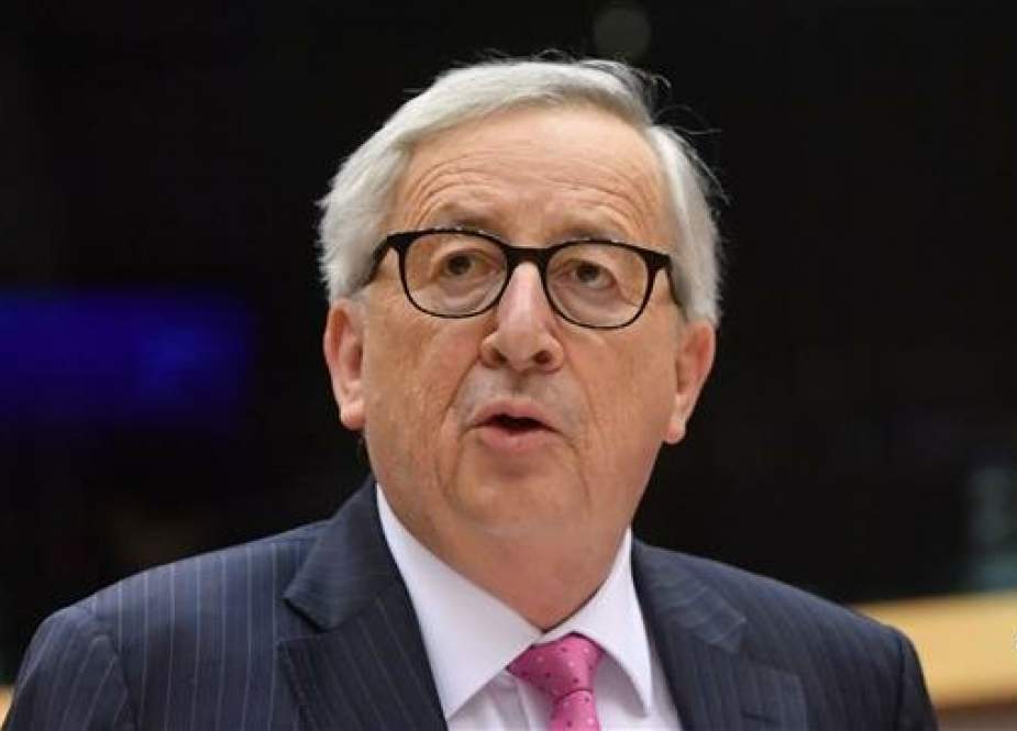 European Commission President Jean-Claude Juncker delivers a speech during a debate on the UK’s withdrawal from the EU, during a plenary session at the European Parliament in Brussels on April 3, 2019. (AFP photo)