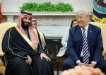 Saudi Crown Prince Mohammad bin Salman (L) meets US President Donald Trump