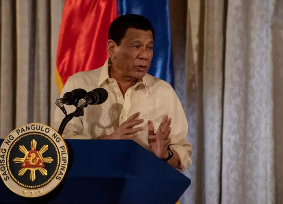 Philippine President Rodrigo Duterte gives a speech at the Malacanang palace in Manila on February 22, 2019. (Photo by AFP)