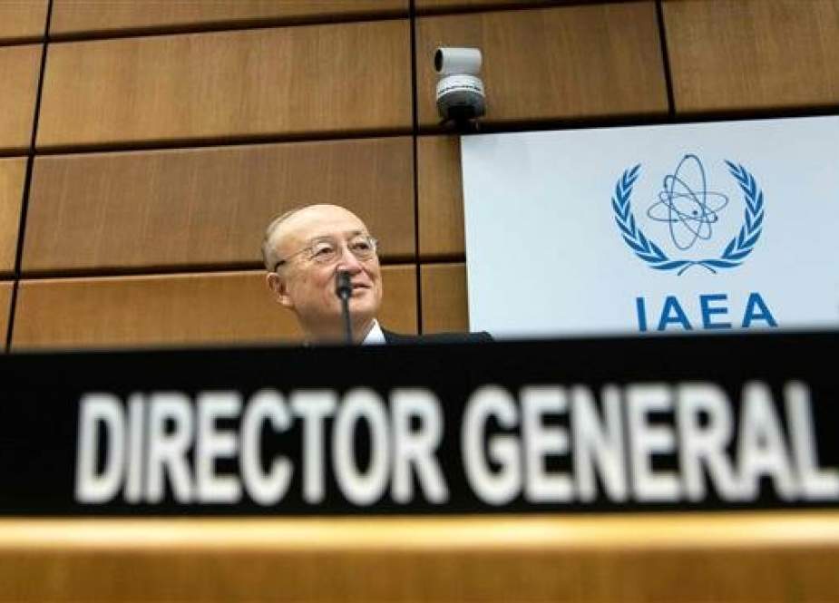 IAEA Director General Yukiya Amano takes part in a meeting of the IAEA Board of Governors on November 22, 2018 at the agency