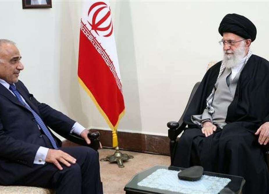 Leader of the Islamic Revolution Ayatollah Seyyed Ali Khamenei meets with Iraqi Prime Minister Adel Abdul-Mahdi in Tehran on April 6, 2019.