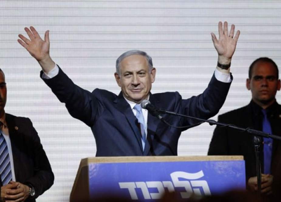 Perdana Menteri Israel Benjamin Netanyahu di kantor pusat partai di Tel Aviv.jpg