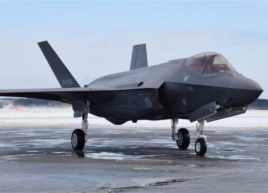 This picture, taken on January 26, 2018, shows an F-35A stealth fighter jet operated by Japan. (By AFP)