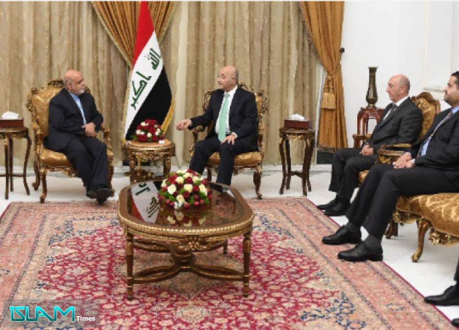 صالح للسفير الايراني: العراق يرفض ان يكون منطلقاً لايذاء جيرانه