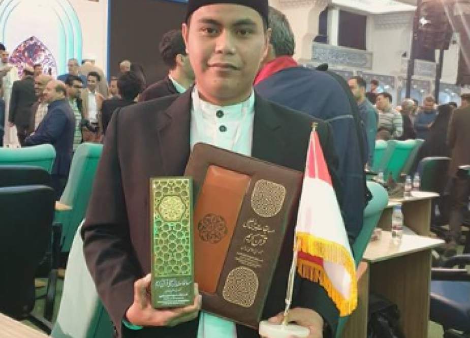Salman Amrillah, Juara 1 katagori Qori dewasa putra dari Jawa Barat (@salmandjiharkah_q.a)