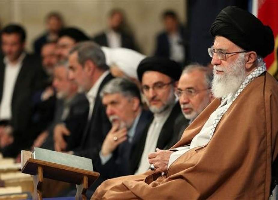 Leader of the Islamic Revolution Ayatollah Seyyed Ali Khamenei addresses the closing ceremony of the 36th International Qur