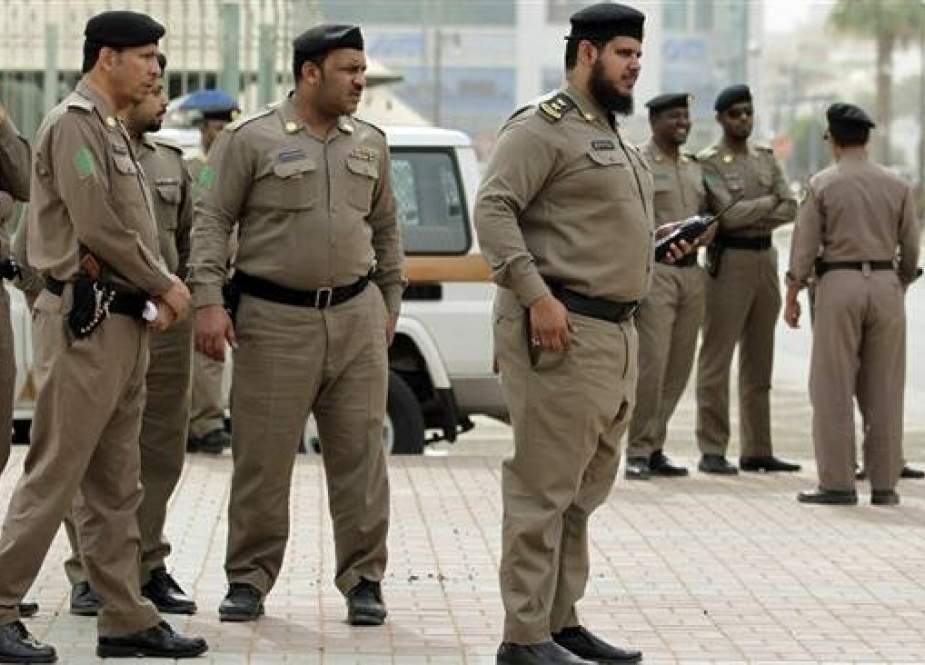 The undated photo shows Saudi police officers in Riyadh. (By Reuters)