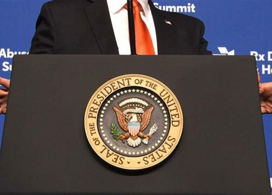 US President Donald Trump speaks at the Rx Drug Abuse and Heroin Summit on April 29, 2019, in Atlanta, Georgia. (AFP photo)