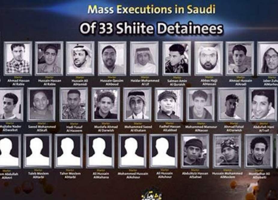 Image showing the identities of a number of alleged Saudi individuals executed in Saudi Arabia on Tuesday. (Photo via Twitter)