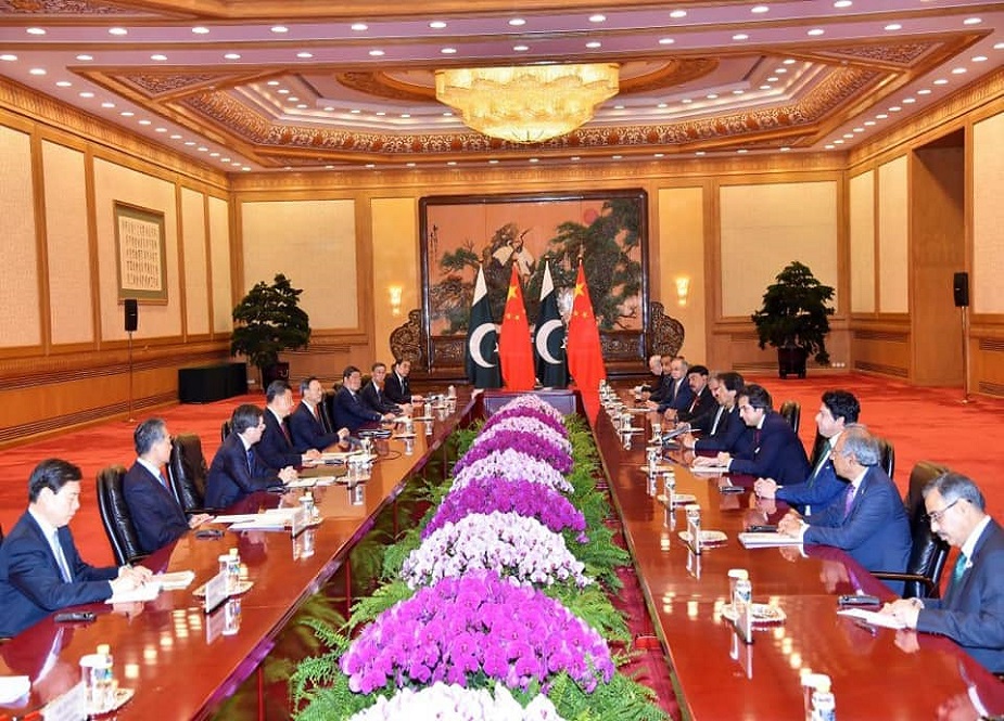 چینی صدر سے پاکستان کے اعلیٰ سطحی وفد کی ملاقات کی تصویر