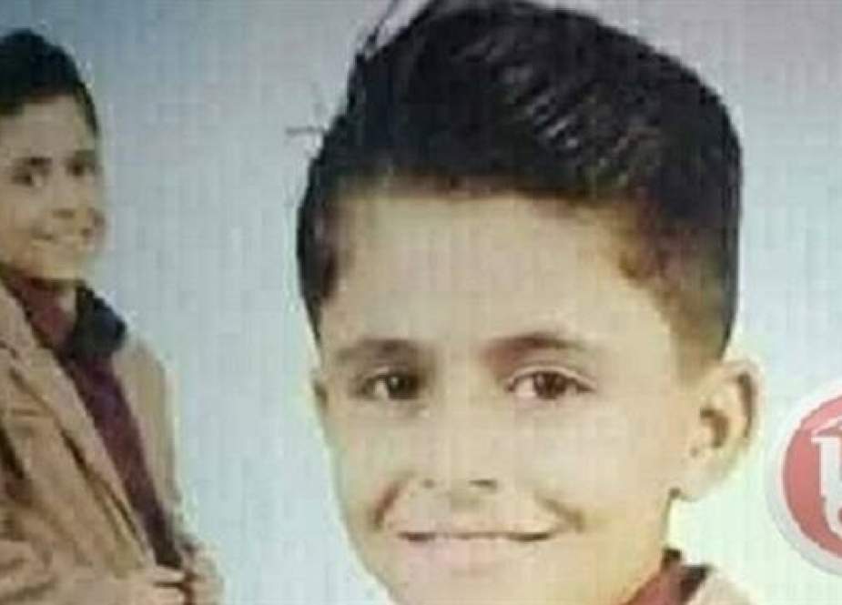 The file photo shows 12-year-old Palestinian Abdul Rahman al-Jidian, who was killed in Israeli airstrikes on besieged Gaza Strip on May 5, 2019. (Photo by Ma’an)