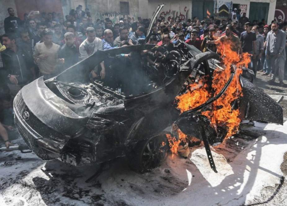 Mobil yang ditumangi Hamed Ahmed Abed Khudri hancur (newsmaker)