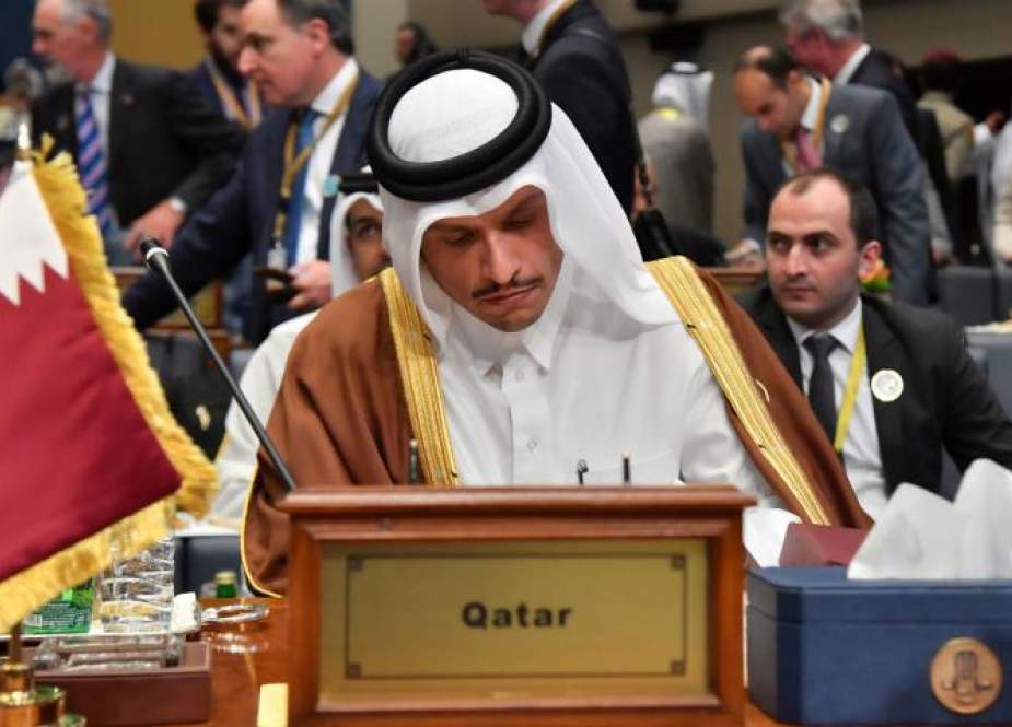 Menteri Luar Negeri Qatar Mohammed bin Abdulrahman al-Thani mengecam blokade "tidak sah"