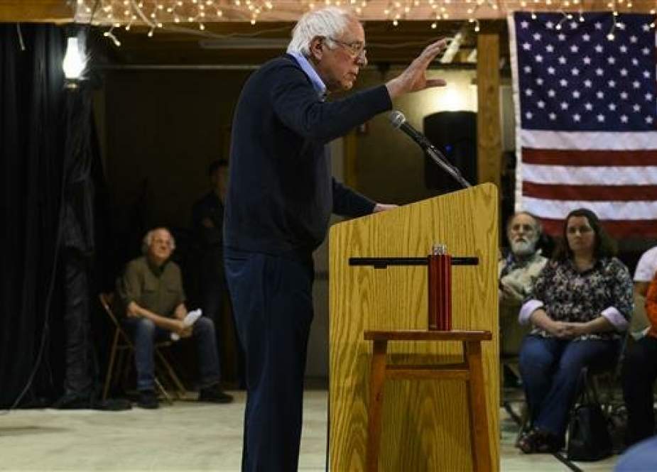 Democratic presidential candidate Senator Bernie Sanders speaks during a town hall at the Fort Museum on May 4, 2019 in Fort Dodge, Iowa. (AFP photo)