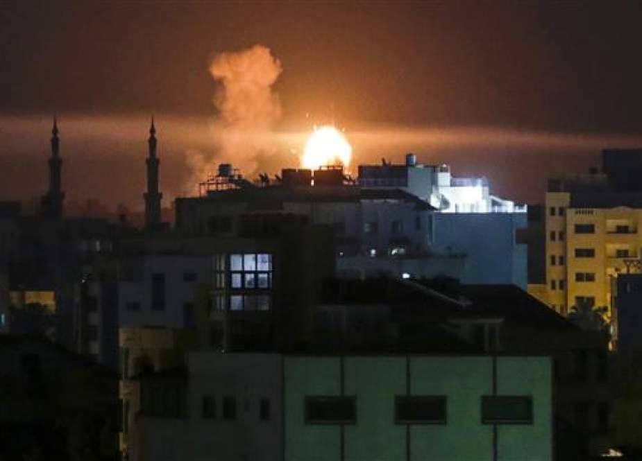 Gaza city after an airstrike by Israeli forces.jpg