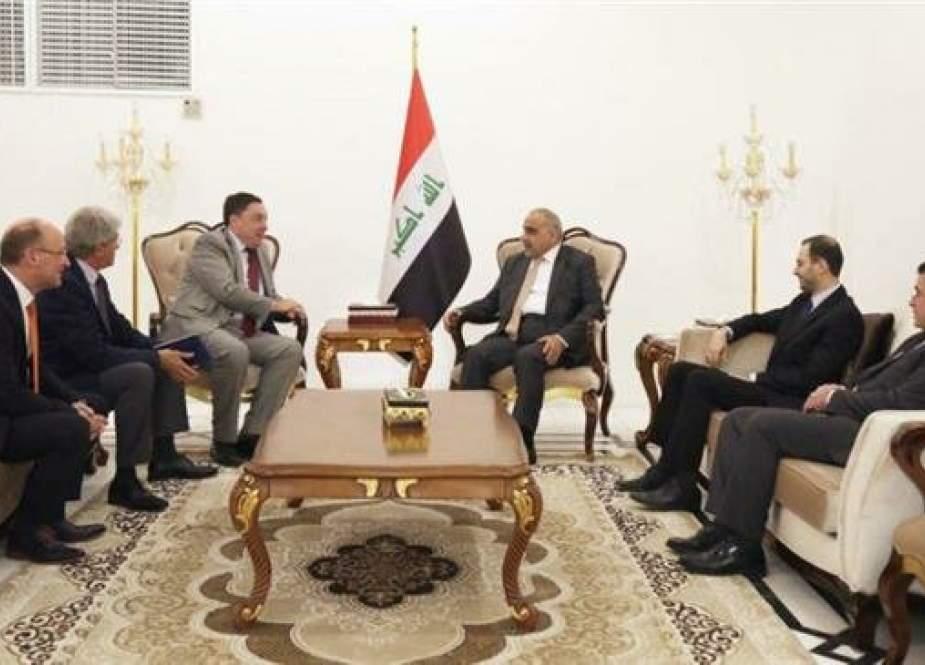 Iraqi Prime Minister Adil Abdul Mahdi meets ambassadors of the UK, Germany, and France to Baghdad on May 9, 2019. (Photo by IRNA)