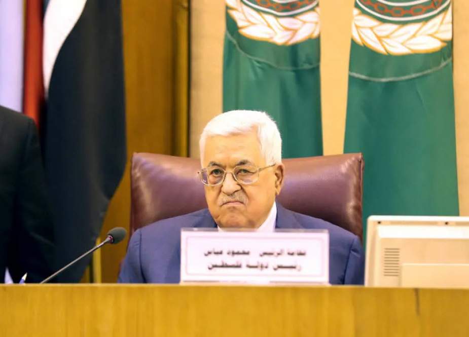 PA President Mahmoud Abbas attends the Arab League