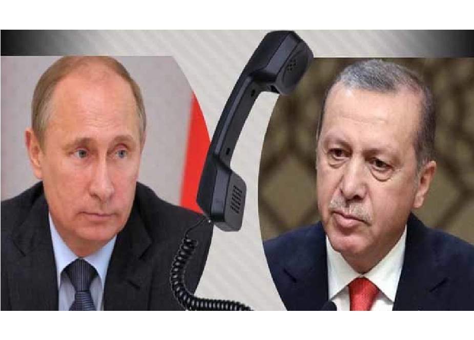 شام کے صوبے ادلب کی صورتحال پر روس اور ترکی کے سربراہان مملکت کا تبادلہ خیال