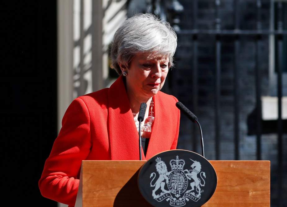 British Prime Minister Theresa May teared up as she said she will quit.
