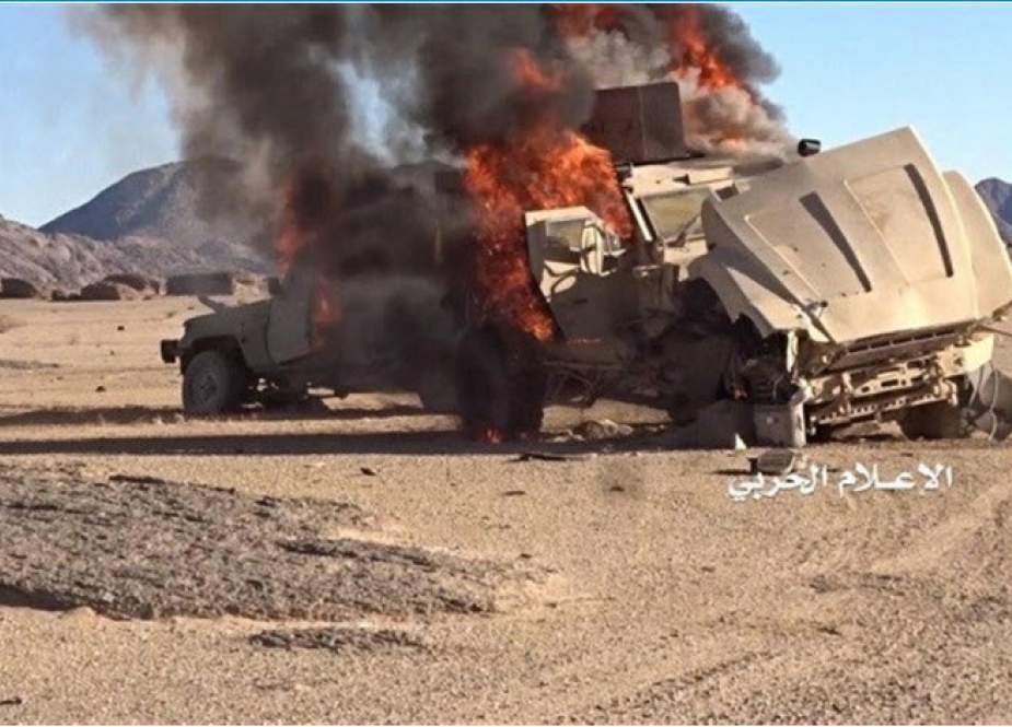 انهدام ۴ خودروی زرهی متجاوزان در عملیات ارتش یمن در"عسیر"