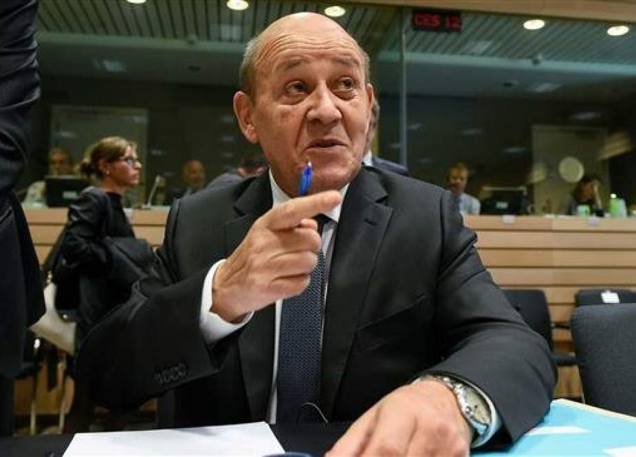 French Foreign Minister Jean-Yves Le Drian attends a European Union Foreign Affairs Council meeting at the EU headquarters in Brussels on May 13, 2019. (Photo by AFP)