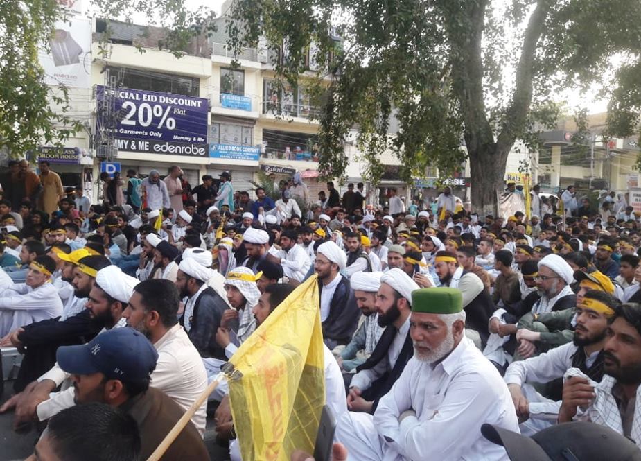 لاہور میں مال روڈ پر یوم القدس کی مناسبت سے ریلی کے مناظر