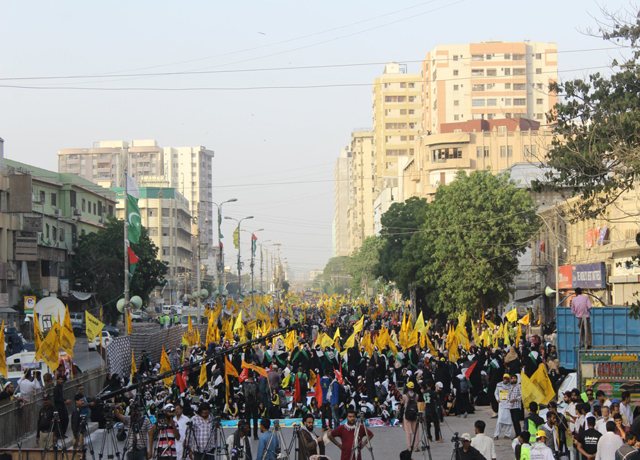 تحریکِ آزادی القدس کی جانب سے کراچی میں مرکزی آزادی القدس ریلی نکالی گئی