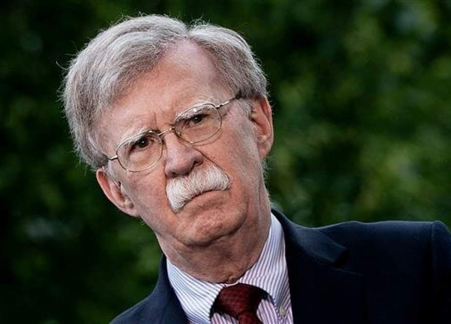 In this file photo taken on May 01, 2019 National Security Advisor John Bolton speaks to Fox News outside the White House in Washington, DC. (AFP photo)