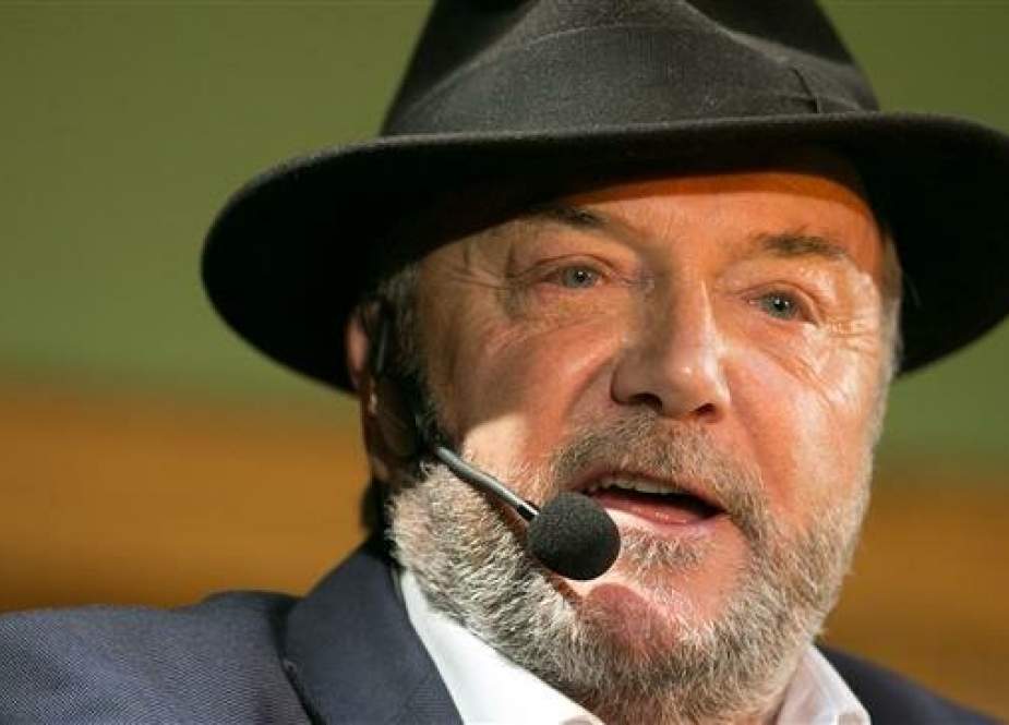File photo shows prominent British journalist and political activist George Galloway.