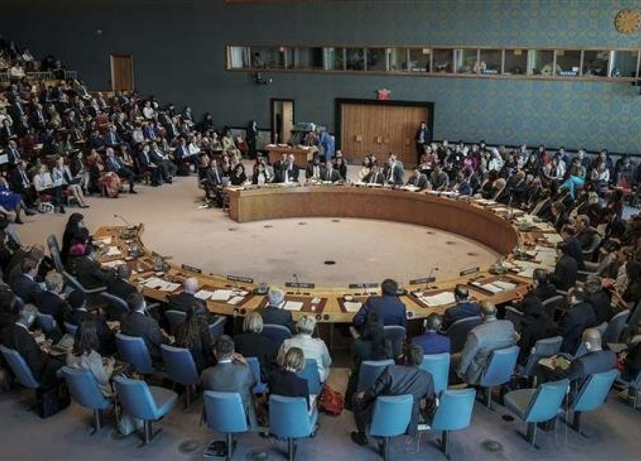 This file photo shows a meeting of the United Nations Security Council on April 23, 2019 in New York City. (Photo by AFP)