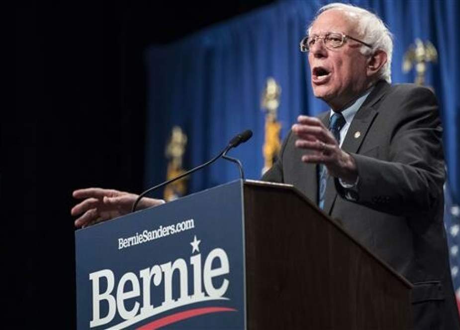 Democratic presidential candidate Sen. Bernie Sanders (I-VT) delivers remarks at a campaign function in the Marvin Center at George Washington University on June 12, 2019 in Washington, DC. (Photo by AFP)