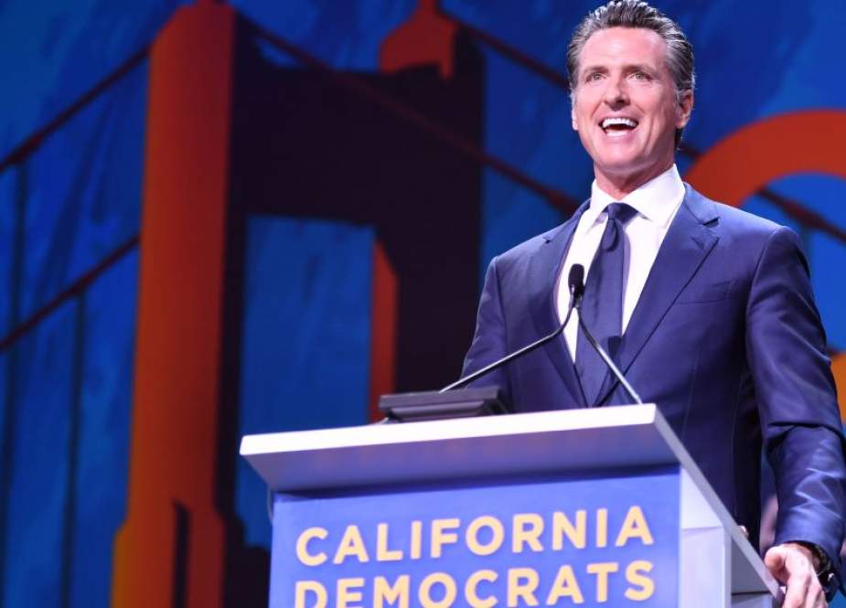 California Gov. Gavin Newsom speaks during the California Democrats 2019 State Convention at the Moscone Center on June 01, 2019 in San Francisco, California. (AFP photo)