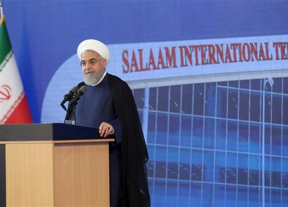 Iranian President Hassan Rouhani addresses an inauguration ceremony at the Imam Khomeini International airport in southern Tehran, June 18, 2019. (Photo by president.ir)