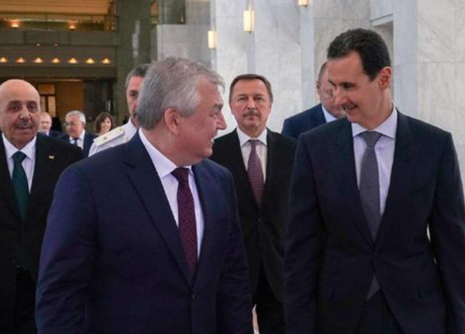 President Bashar Assad on Thursday received Russian President’s Special Envoy to Syria Alexander Lavrentiev.jpg
