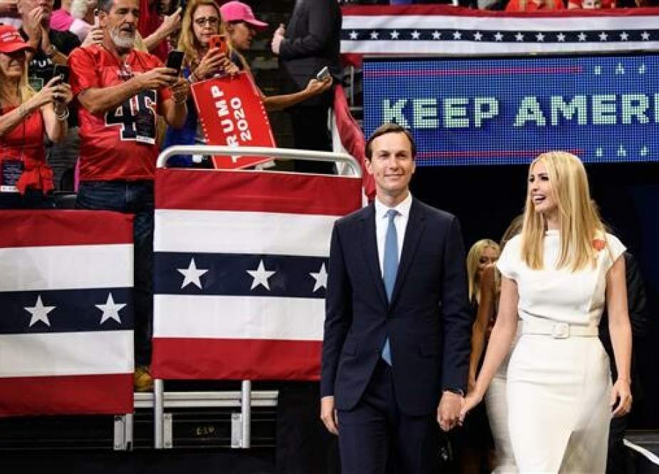 Jared Kushner (L) and Ivanka Trump arrive for the official launch of the Trump 2020 campaign at the Amway Center in Orlando, Florida on June 18, 2019. (AFP photo)