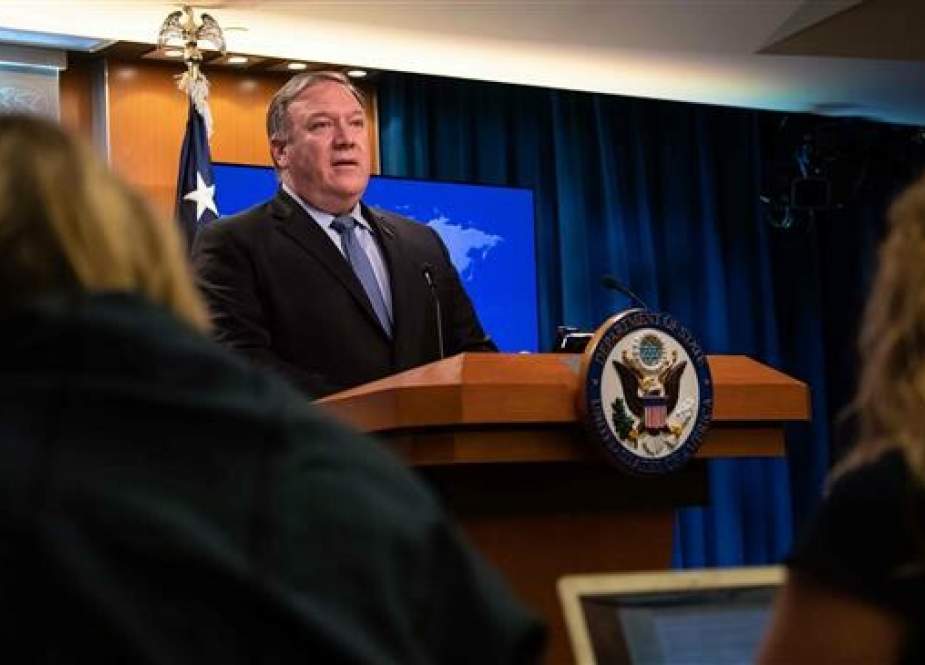 US Secretary of State Mike Pompeo presents the 2018 International Religious Freedom Report at the State Department in Washington, DC, on June 21, 2019. (AFP photo)