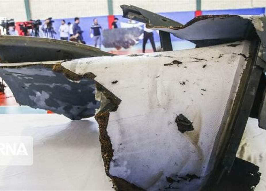 Photo of the wreckage of a US spy drone shot down by the IRGC air defense forces over Iranian airspace on June 20, 2019.