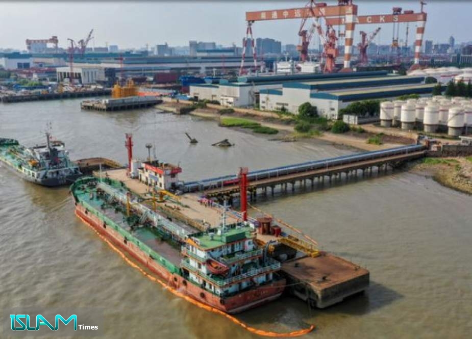 Oil tankers docked in Nantong, China