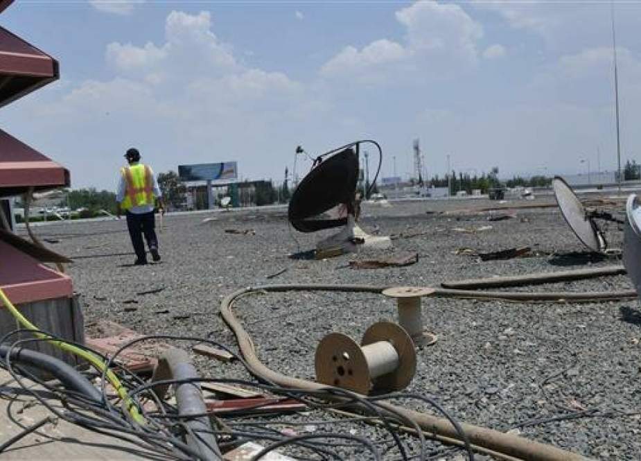 File photo taken on June 13, 2019 shows damage at Abha airport after an attack by Yemeni army on the facility located in the southwest of Saudi Arabia.