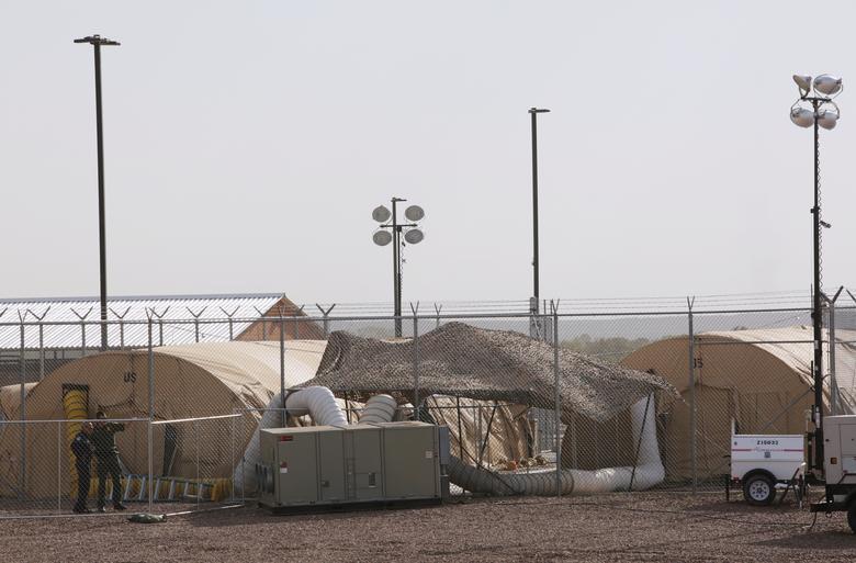 A general view shows the Customs and Border Protection's Border Patrol station facilities in Clint, Texas, June 25, 2019. In June, immigration lawyers raised alarms over squalid conditions facing hundreds of children at the facility in Clint, Texas
