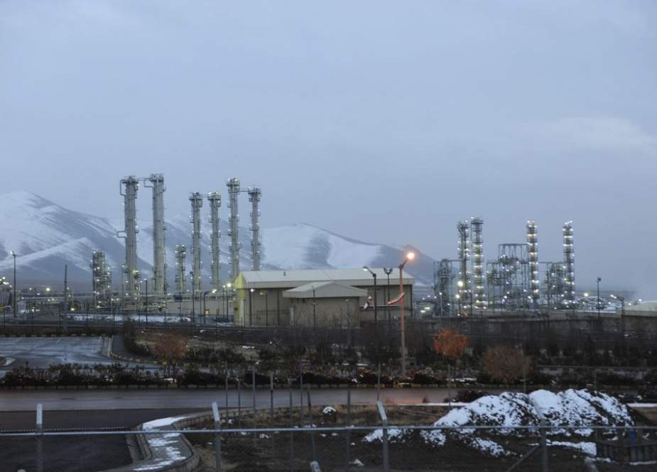In this January 15, 2011 file photo, Iran’s heavy water nuclear facility is backdropped by mountains near the central city of Arak.