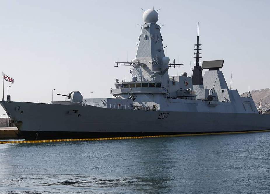 The file photo shows the British Royal Navy HMS Duncan destroyer.
