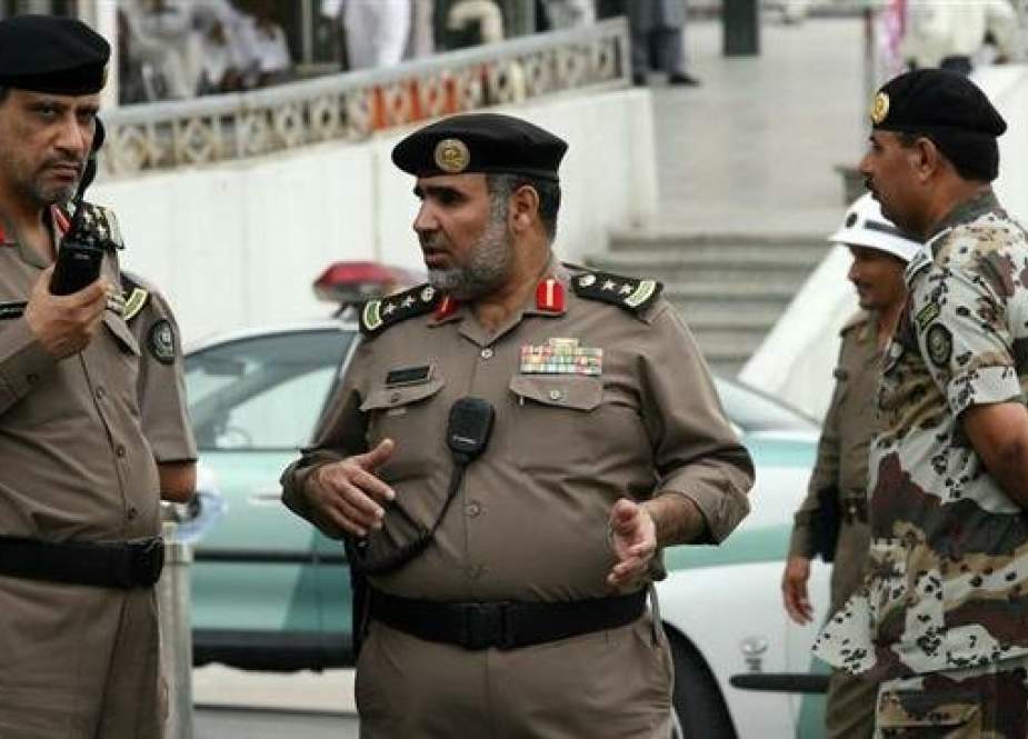 Saudi policemen secure the main square in the holy city of Mecca in Saudi Arabia.